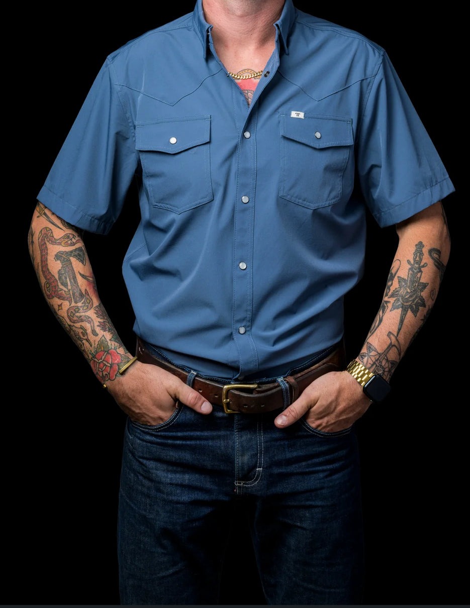 Blue Ferrell short sleeve