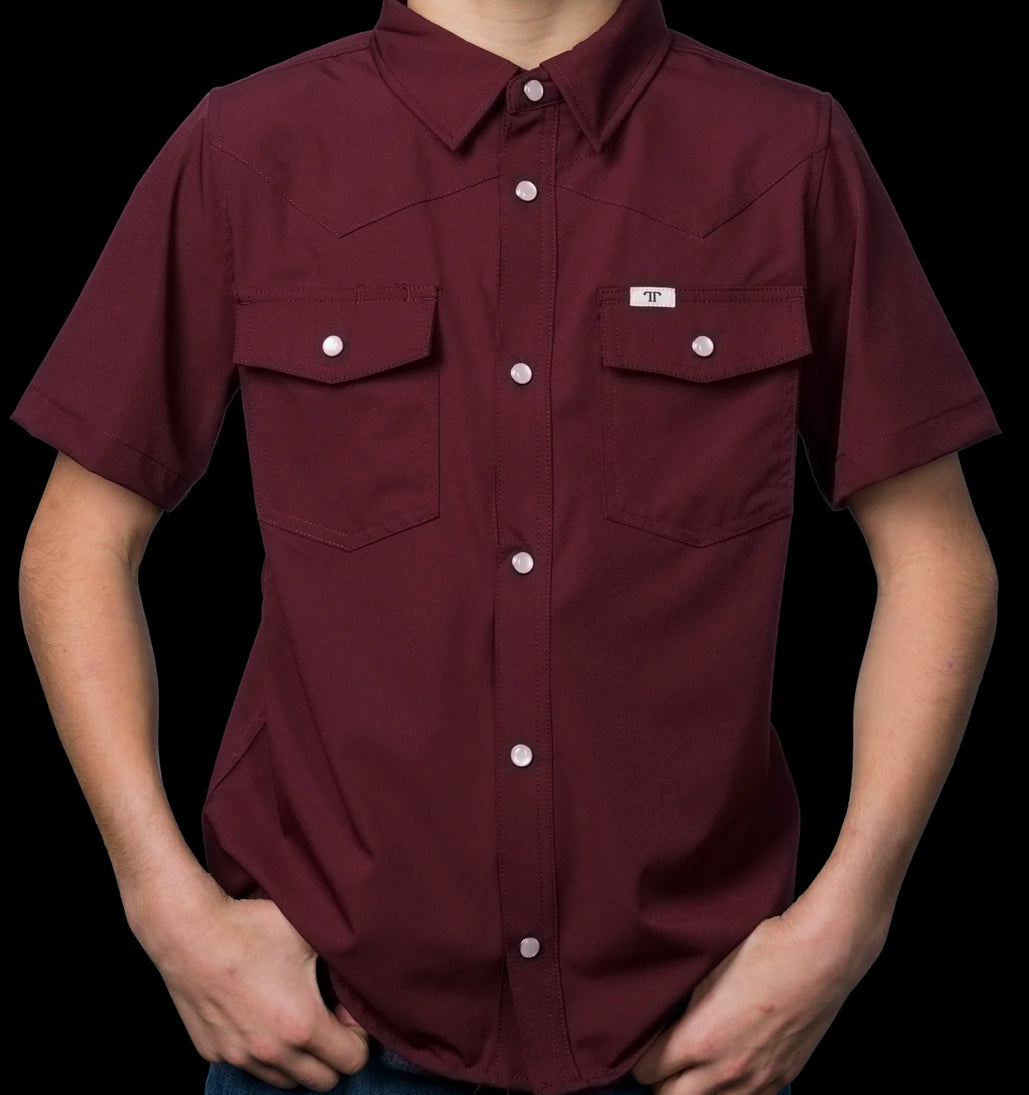 Kids maroon Ferrell snap