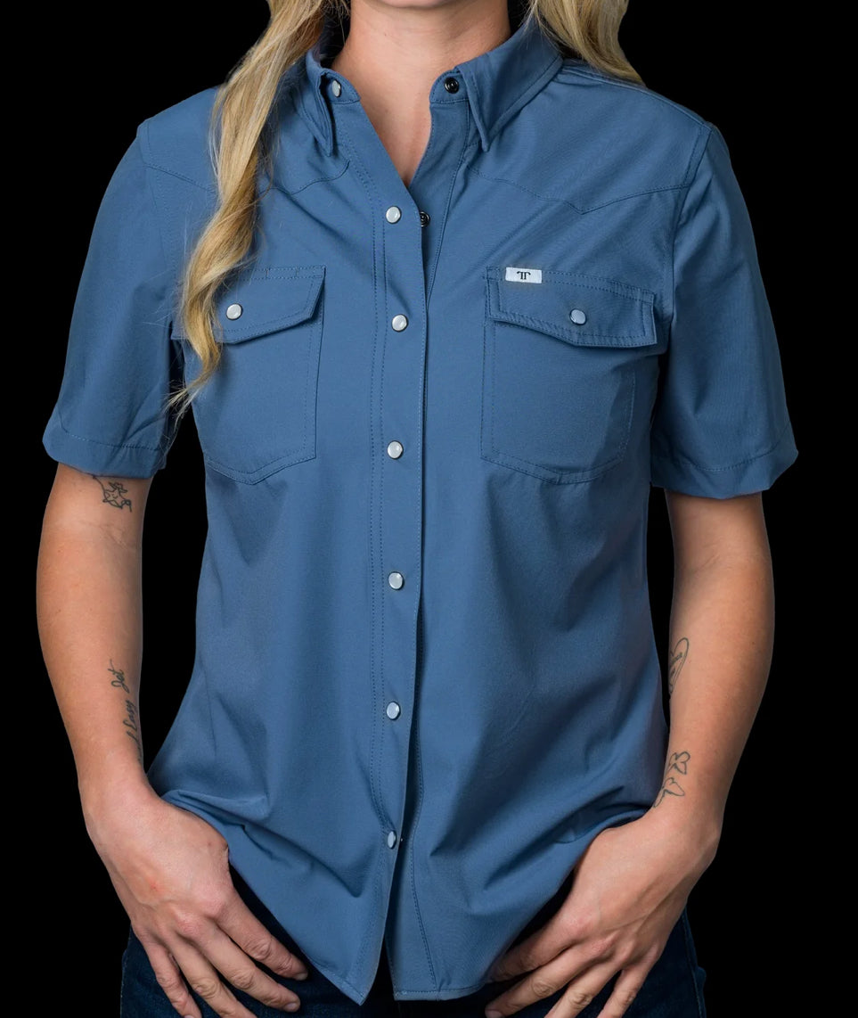 Women’s blue Ferrel short sleeve