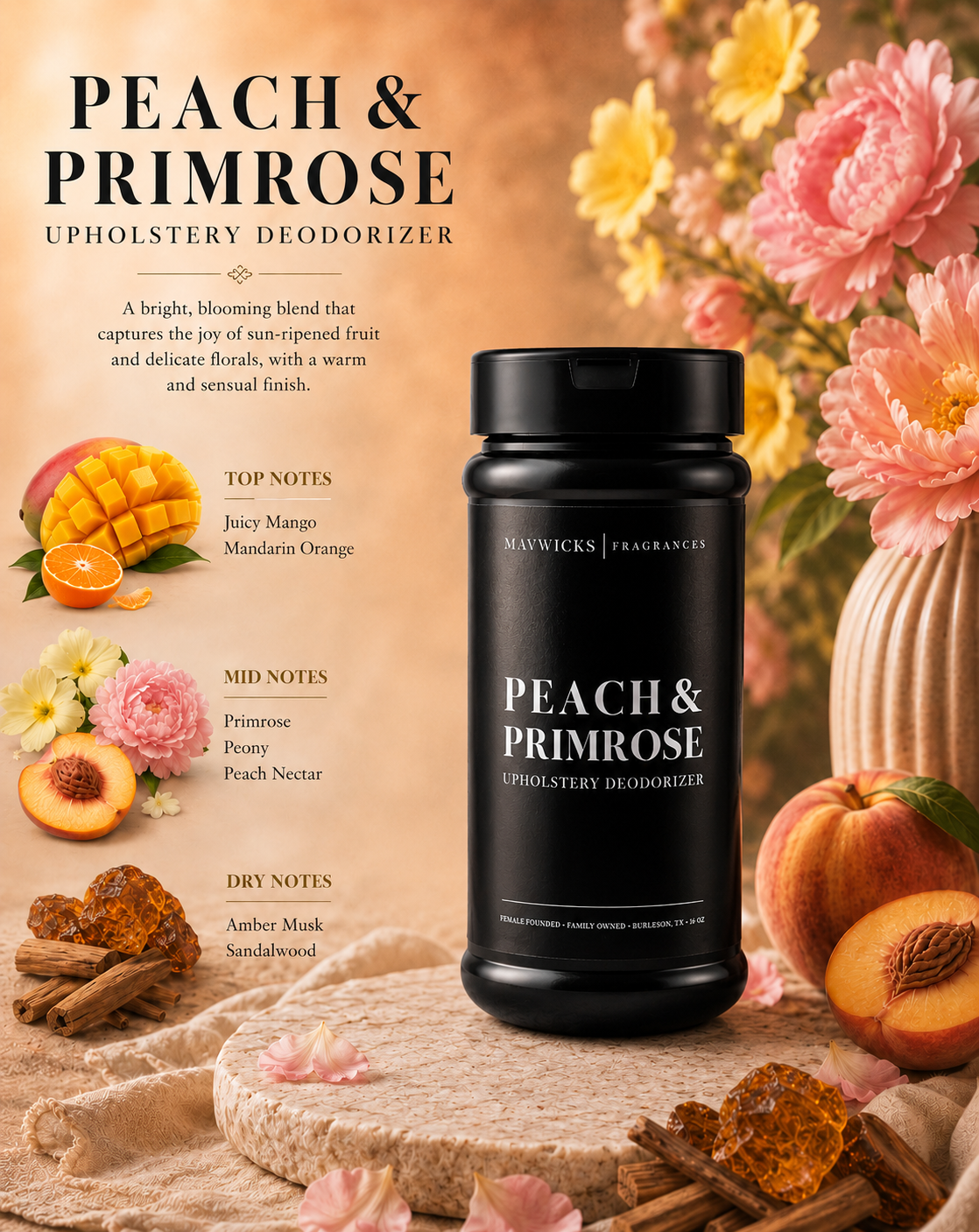 Scented Upholstery Deodorizer: Cashmere Vanille