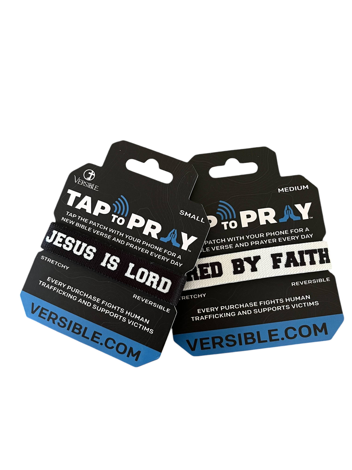 Tap To Pray™ Wristbands - Jesus Is Lord/ Powered by Faith