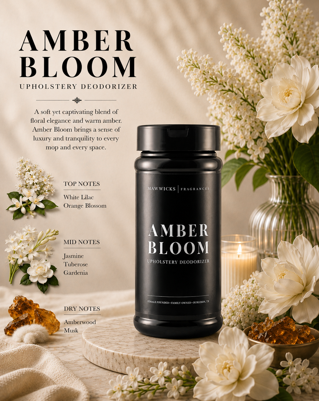 Scented Upholstery Deodorizer: Luxe