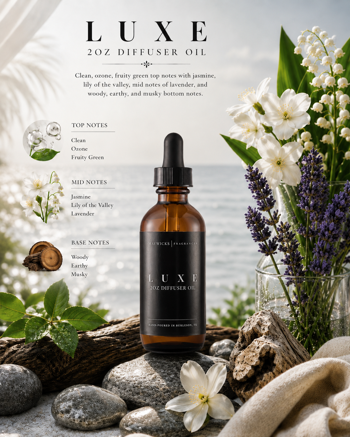 Scented Diffuser Oil: Luxe