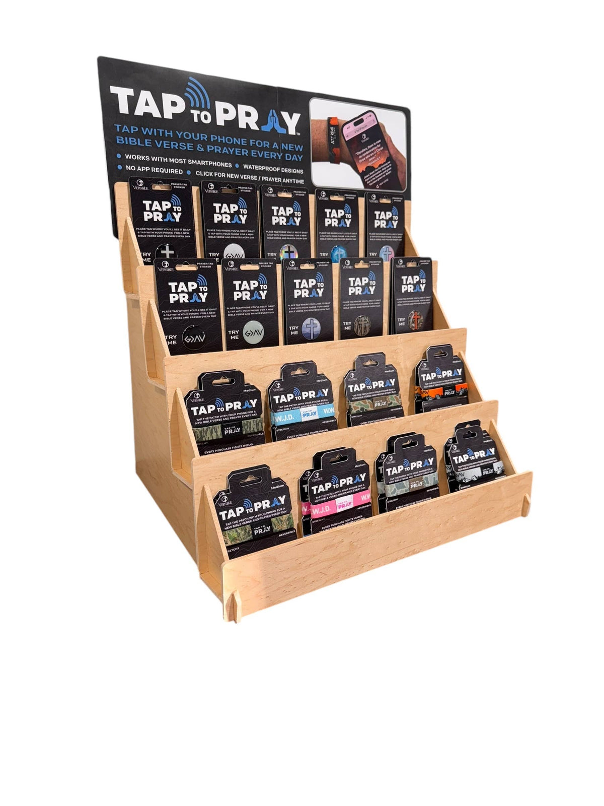 Tap To Pray™ Wristbands - Jesus Is Lord/ Powered by Faith