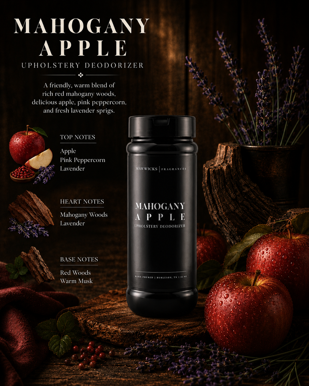 Scented Upholstery Deodorizer: Enchanted Rouge