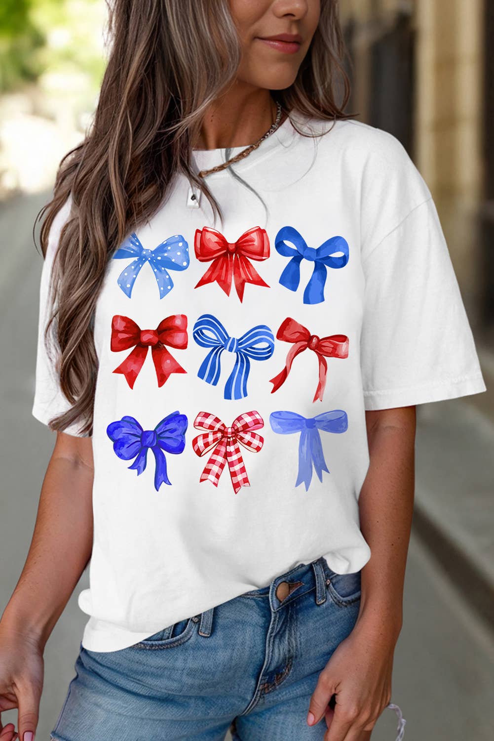 Fourth of July Bow T-Shirts