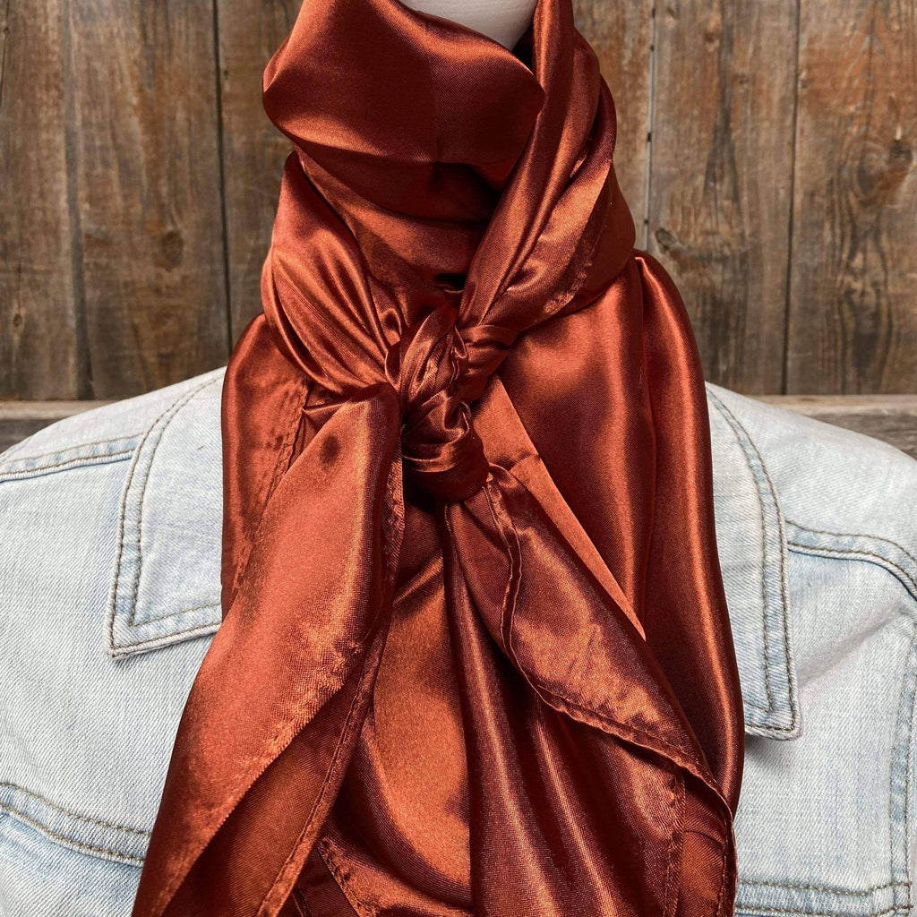 35X35" Solid Rust  Wild Rag - Western Scarf