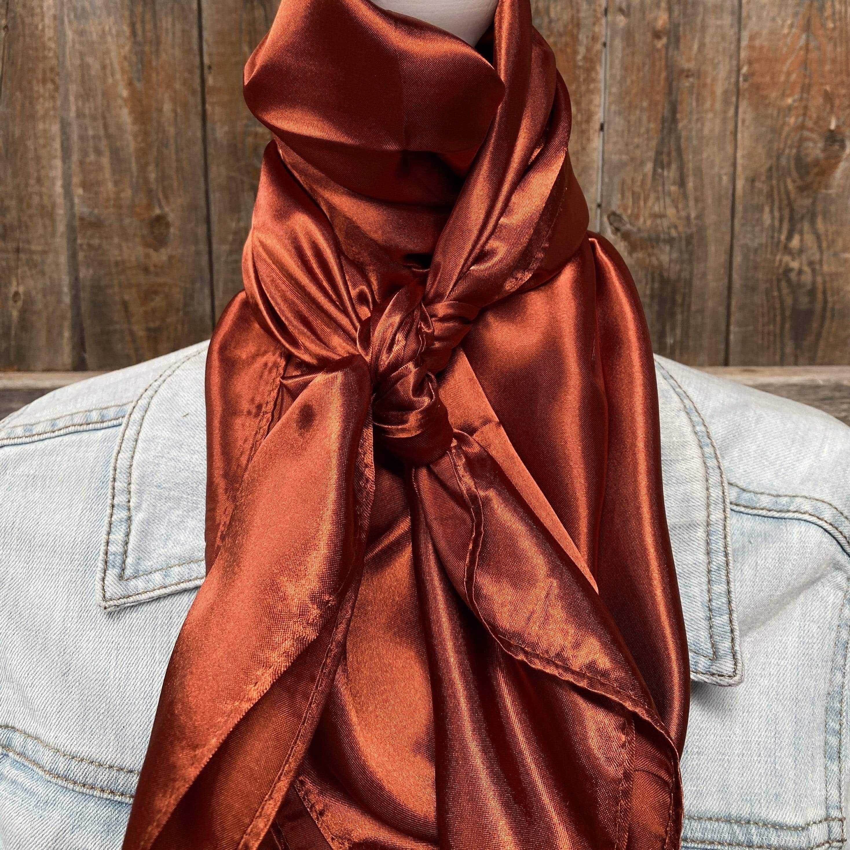 35X35" Solid Rust  Wild Rag - Western Scarf