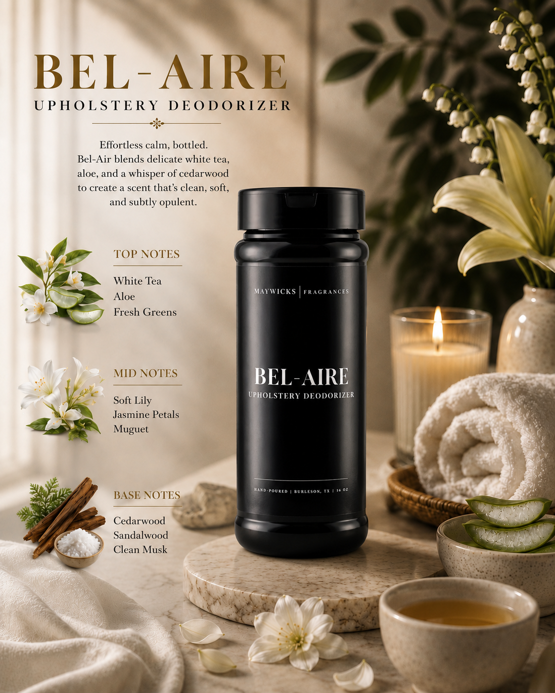Scented Upholstery Deodorizer: Luxe