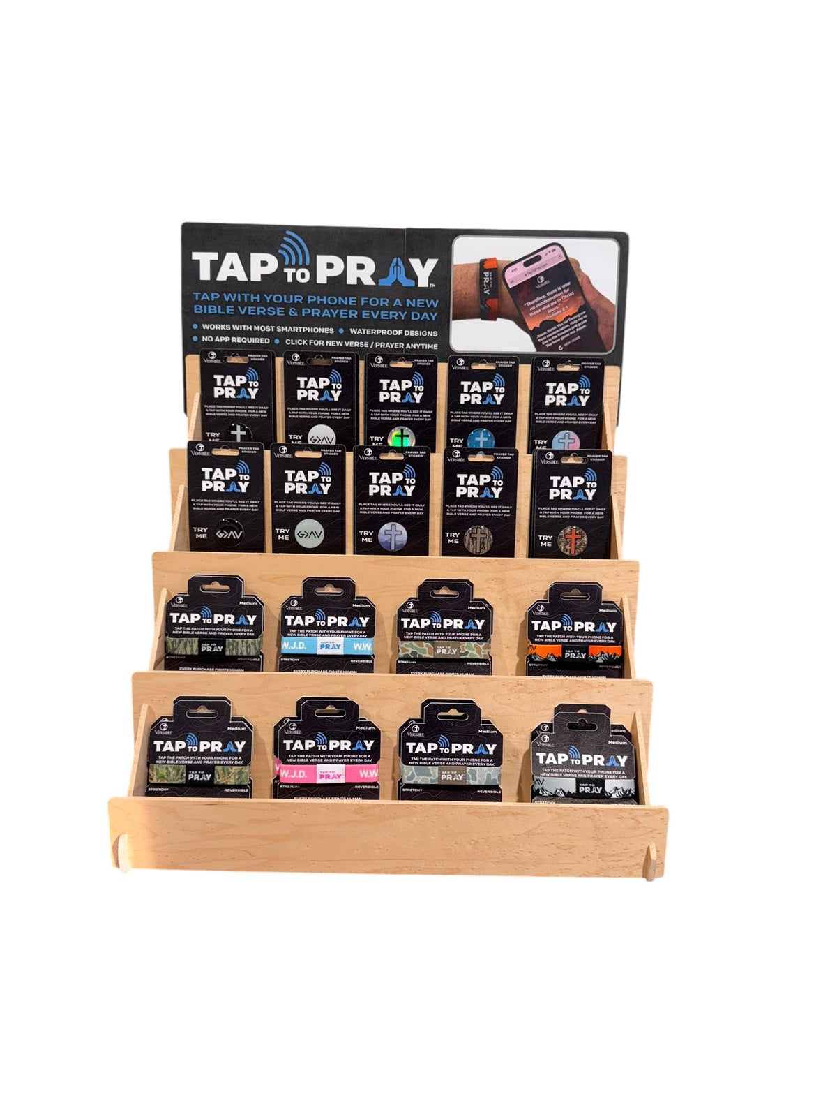 Tap To Pray™ Wristbands - Jesus Is Lord/ Powered by Faith