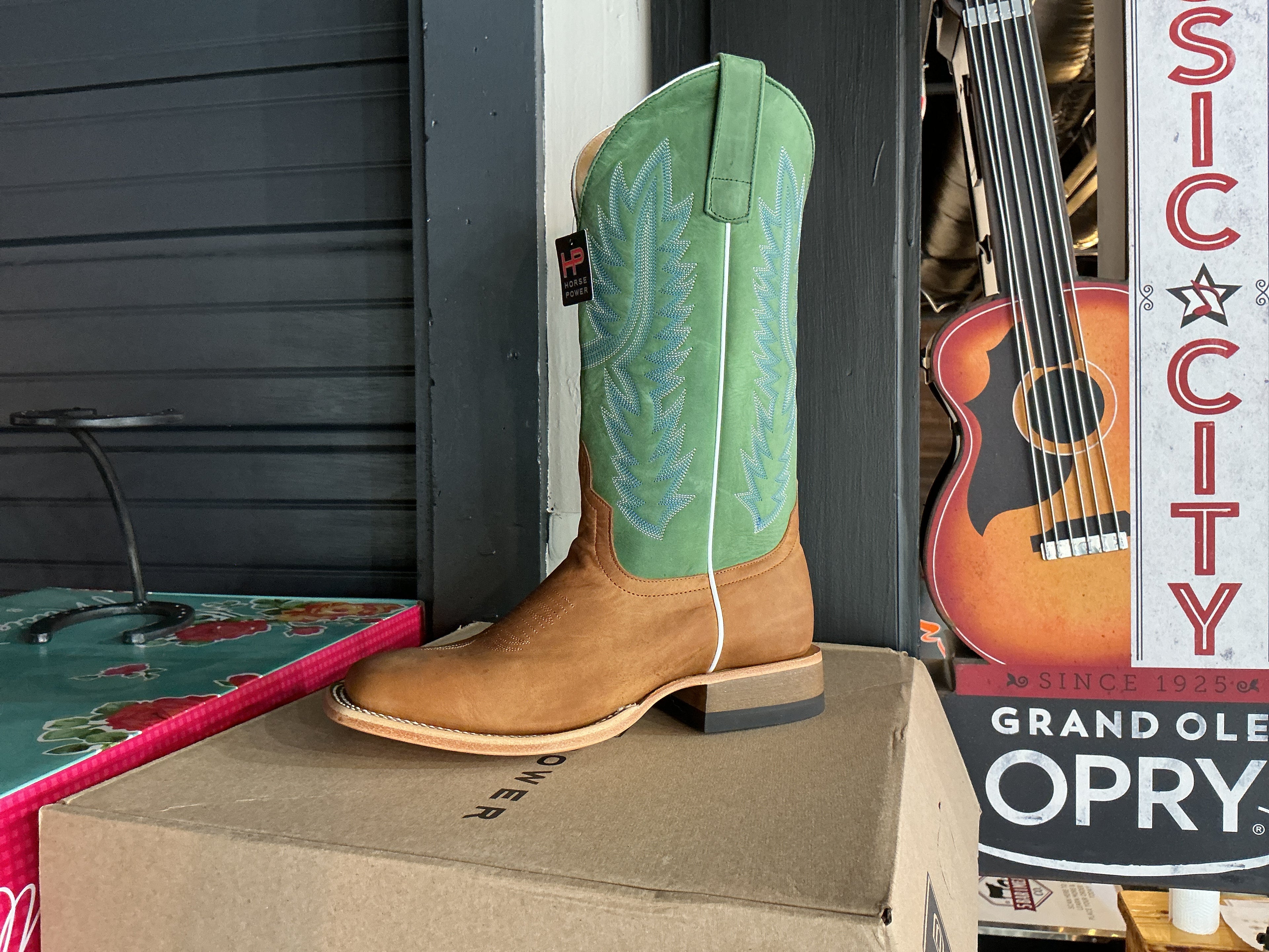 Tan Leather Horse Power Boot