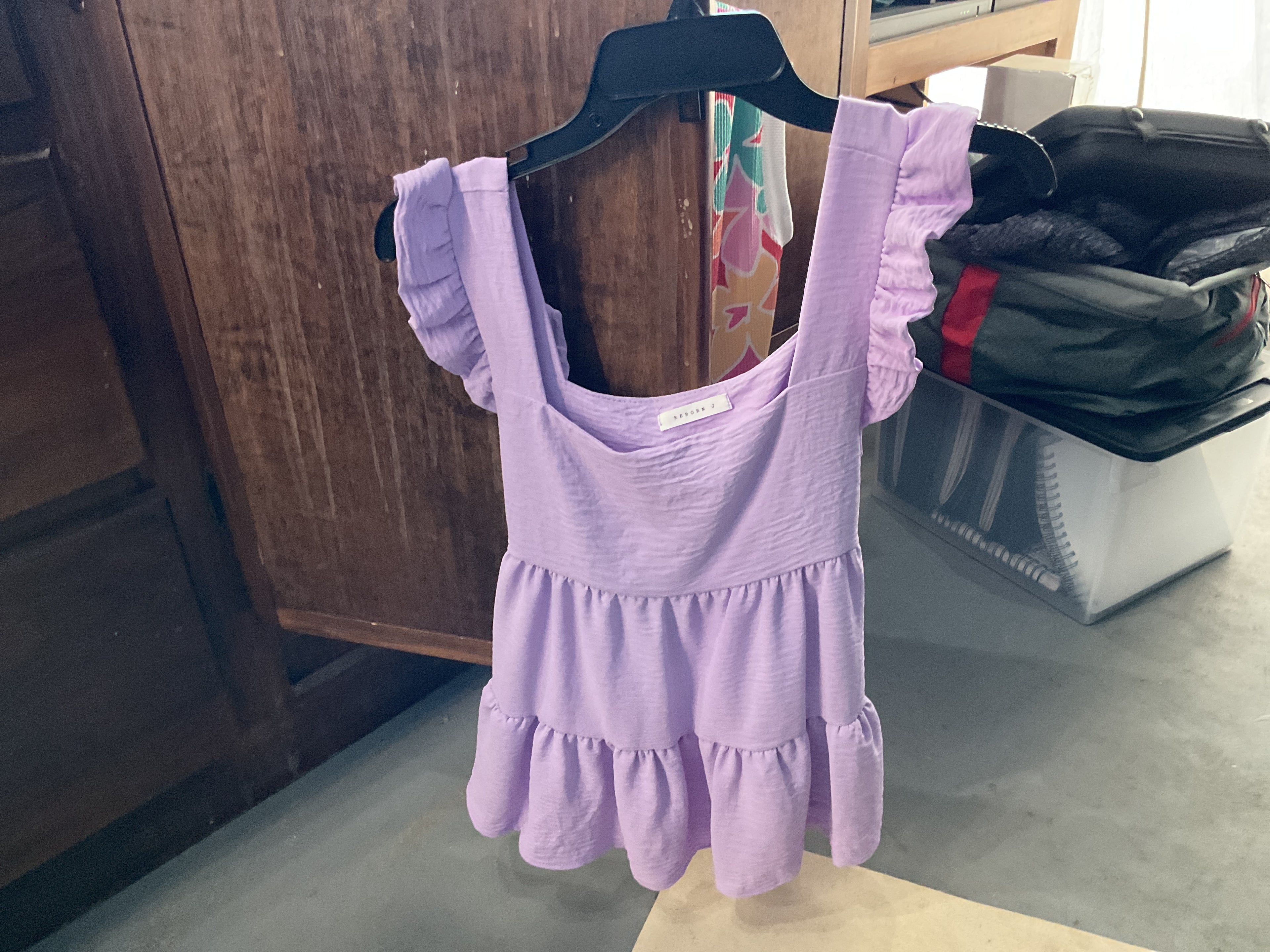 Lilac ruffled top