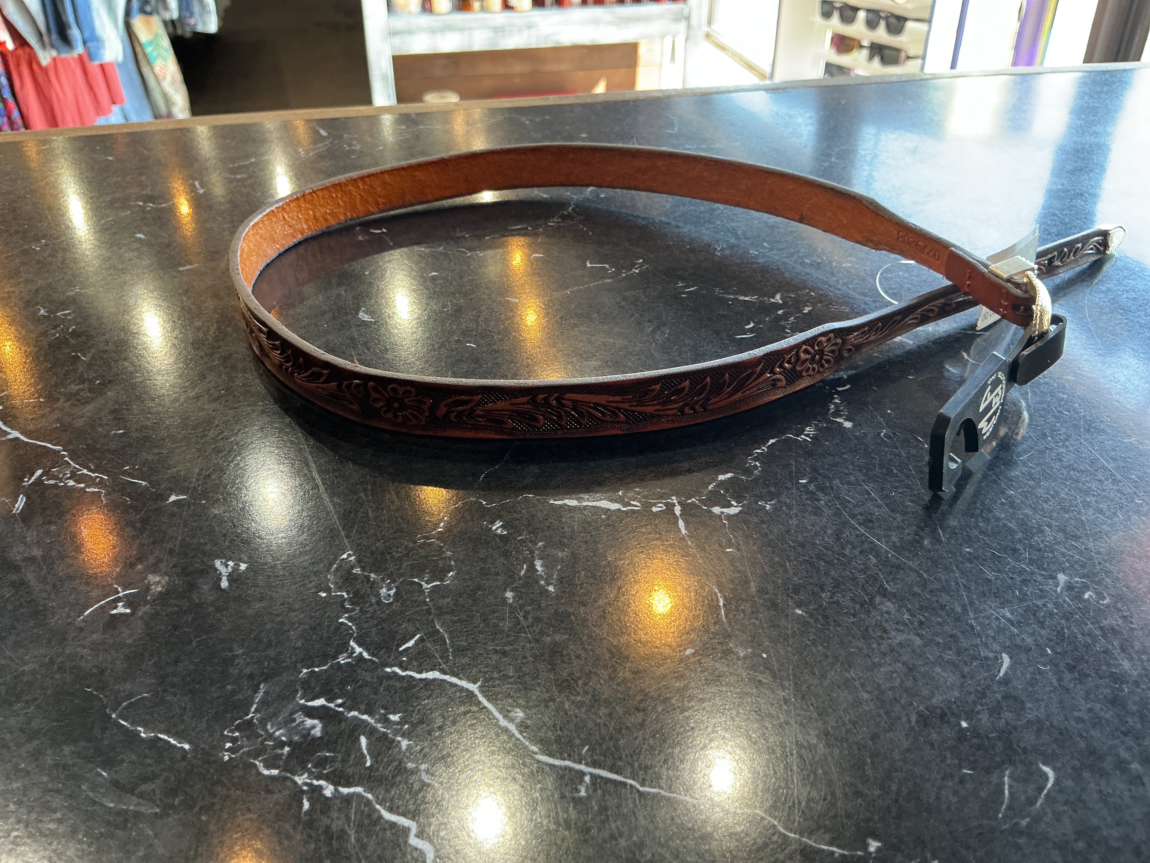 Floral Tooled Hat Band
