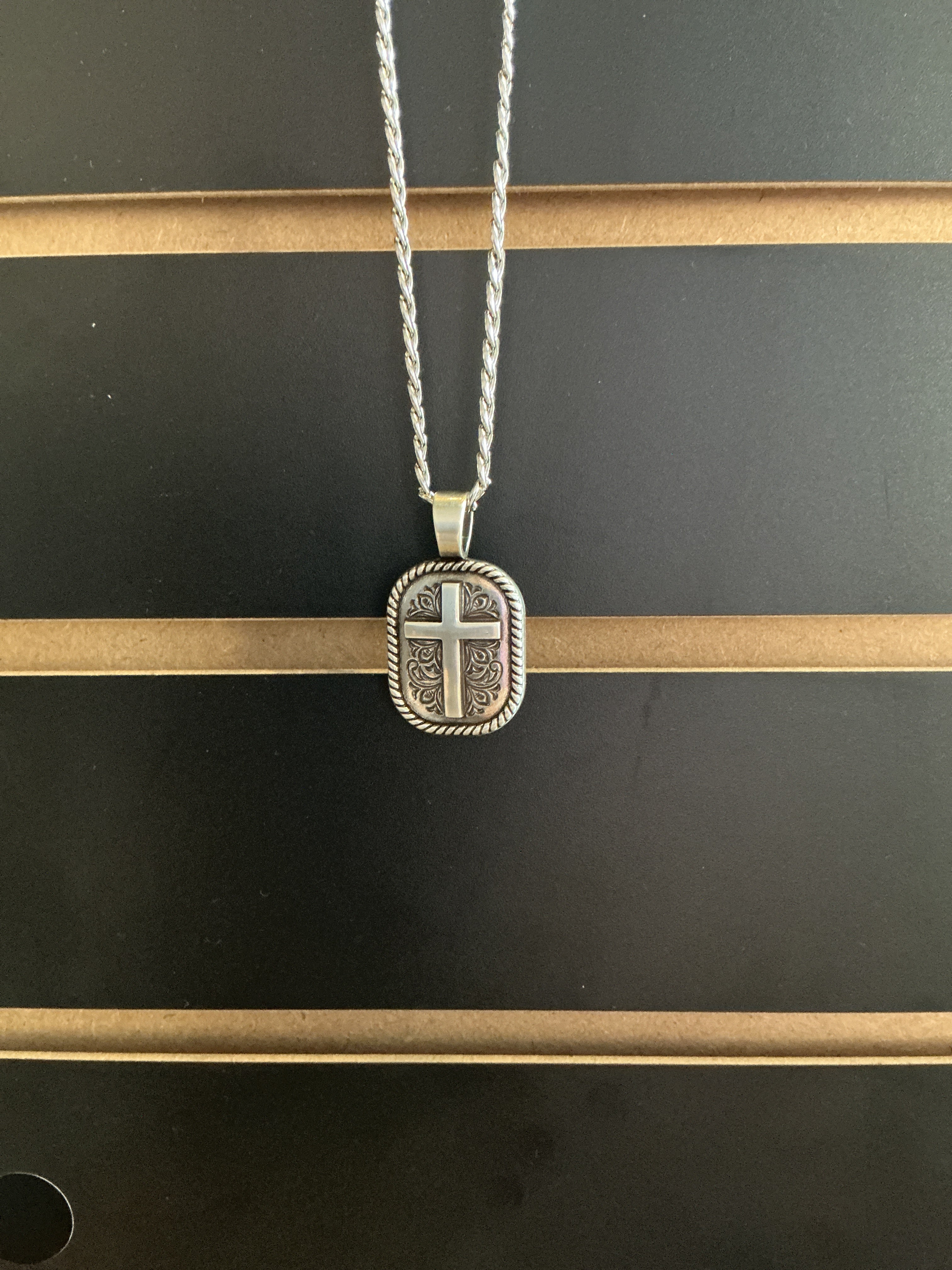 Twister Floral Cross Necklace