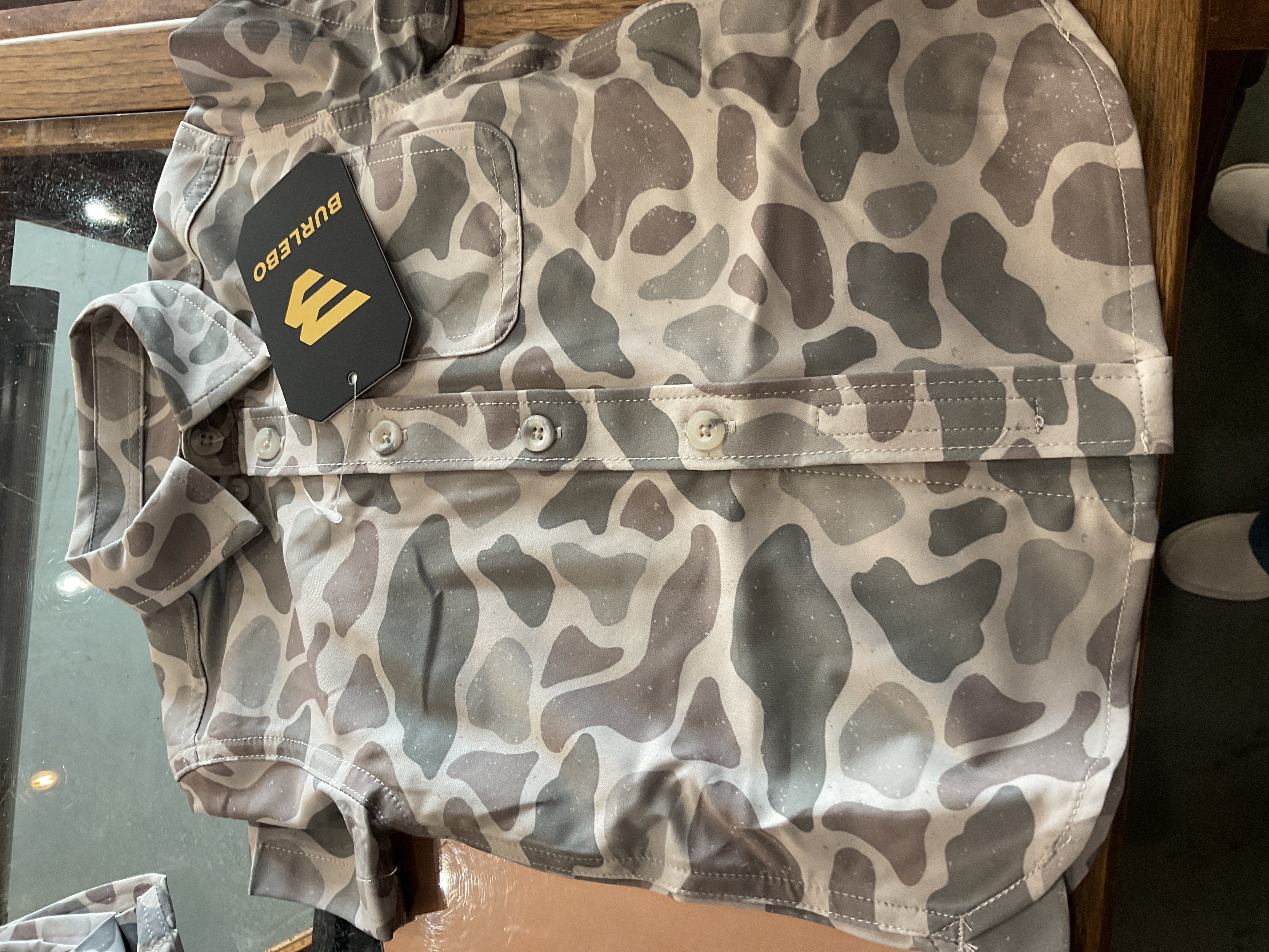 Boys camo button up