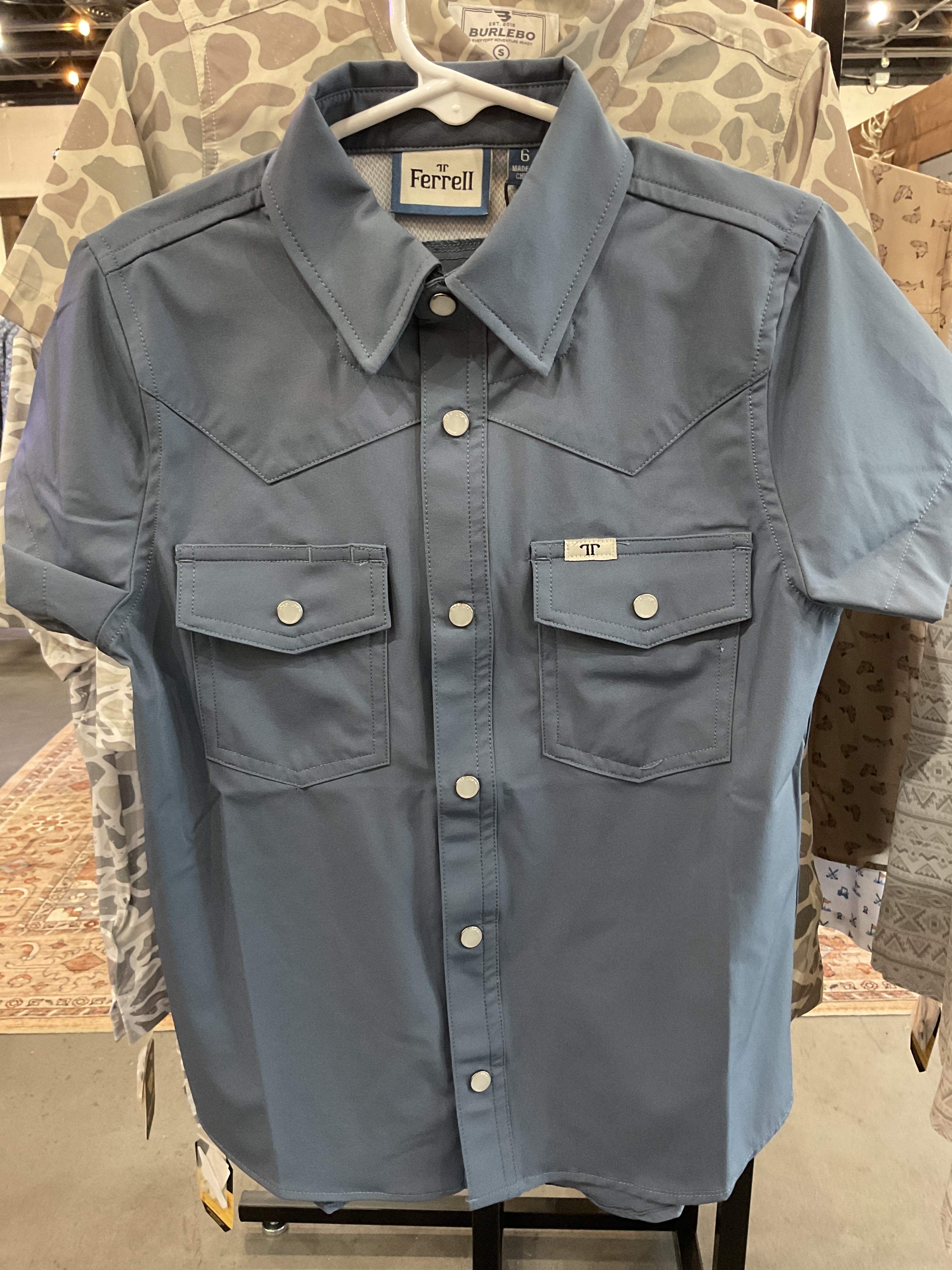 kids blue ferrell short sleeve