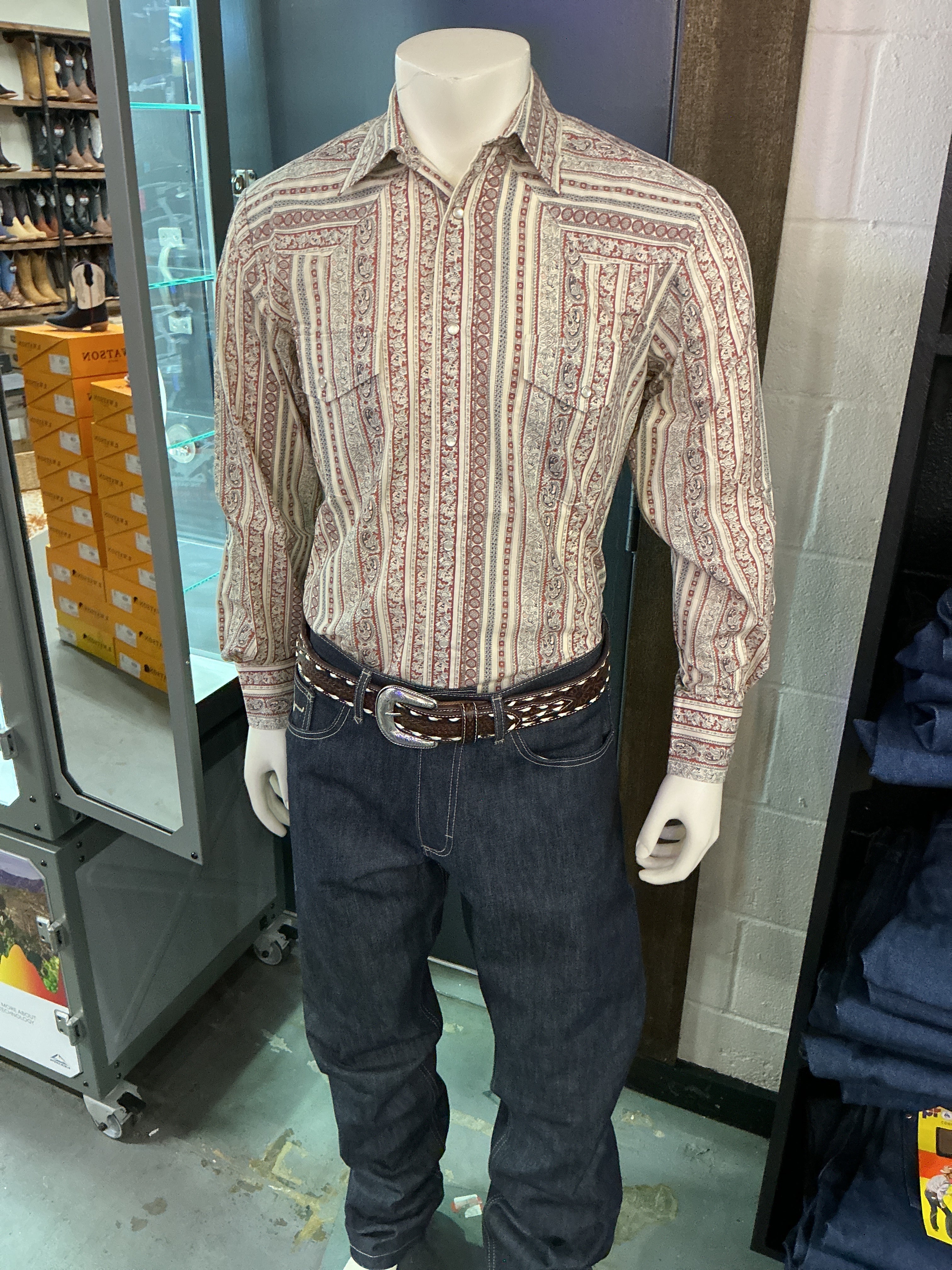 Retro print roper long sleeve