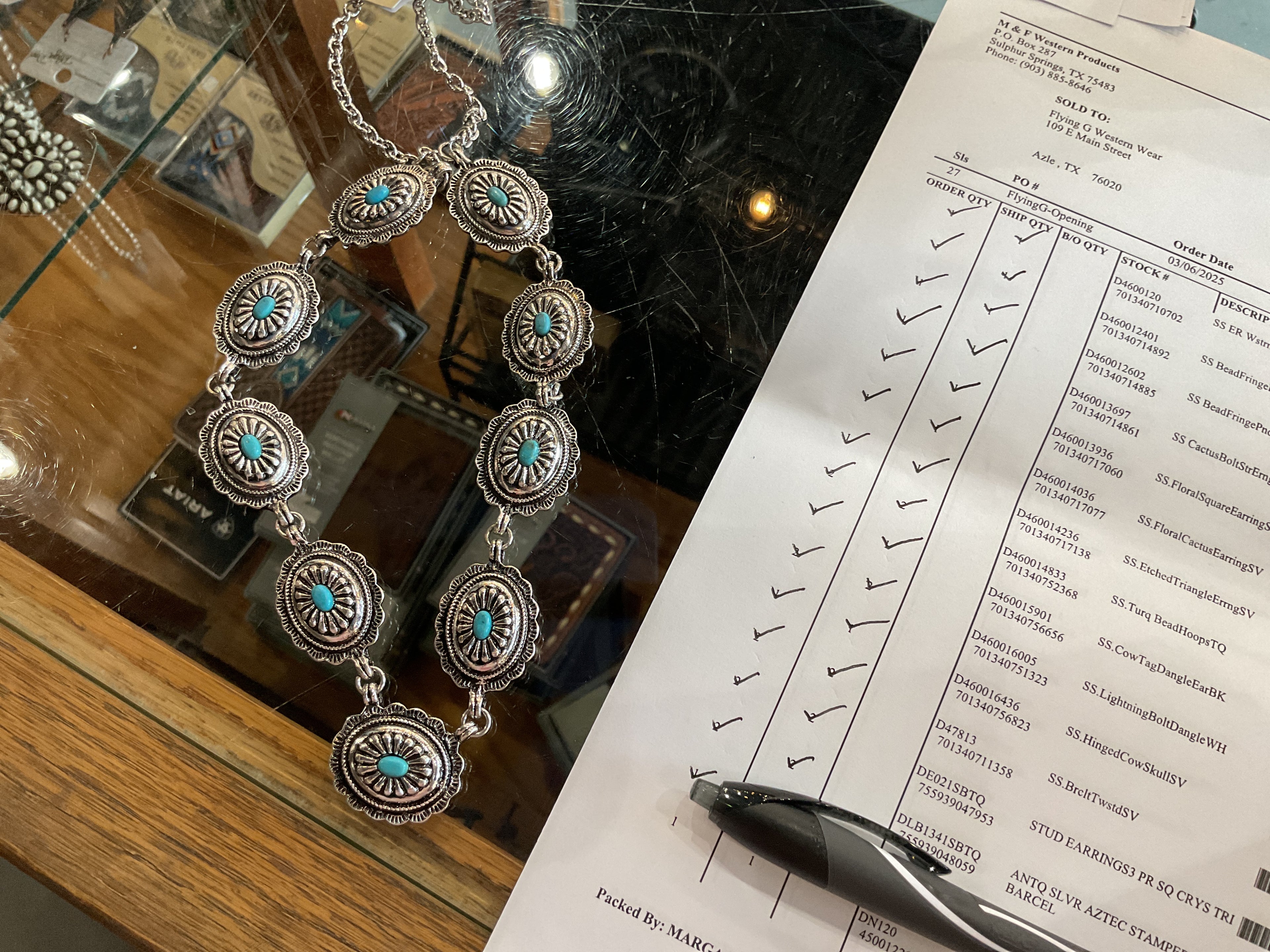 Mini concho belt necklace
