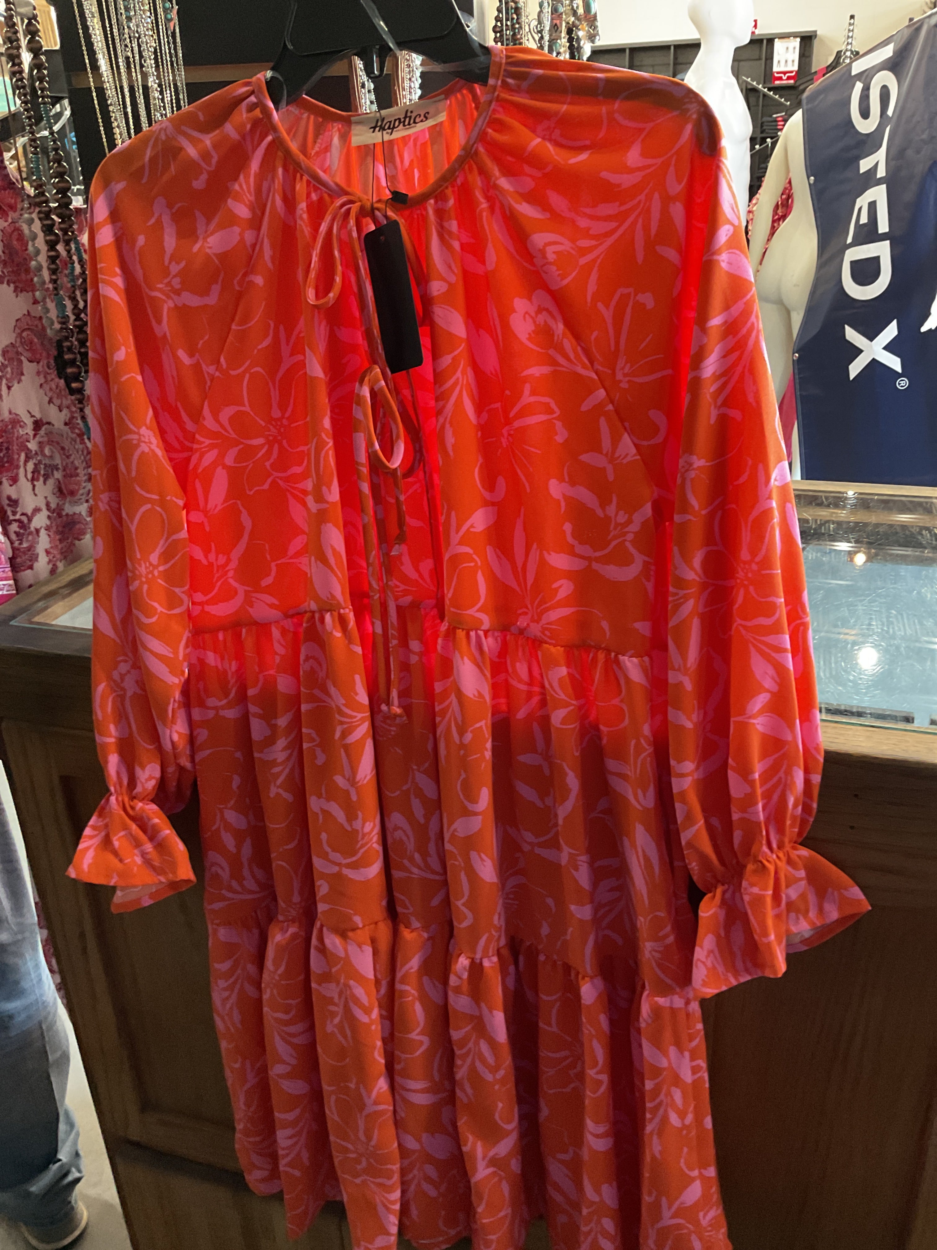 Pink and orange dress