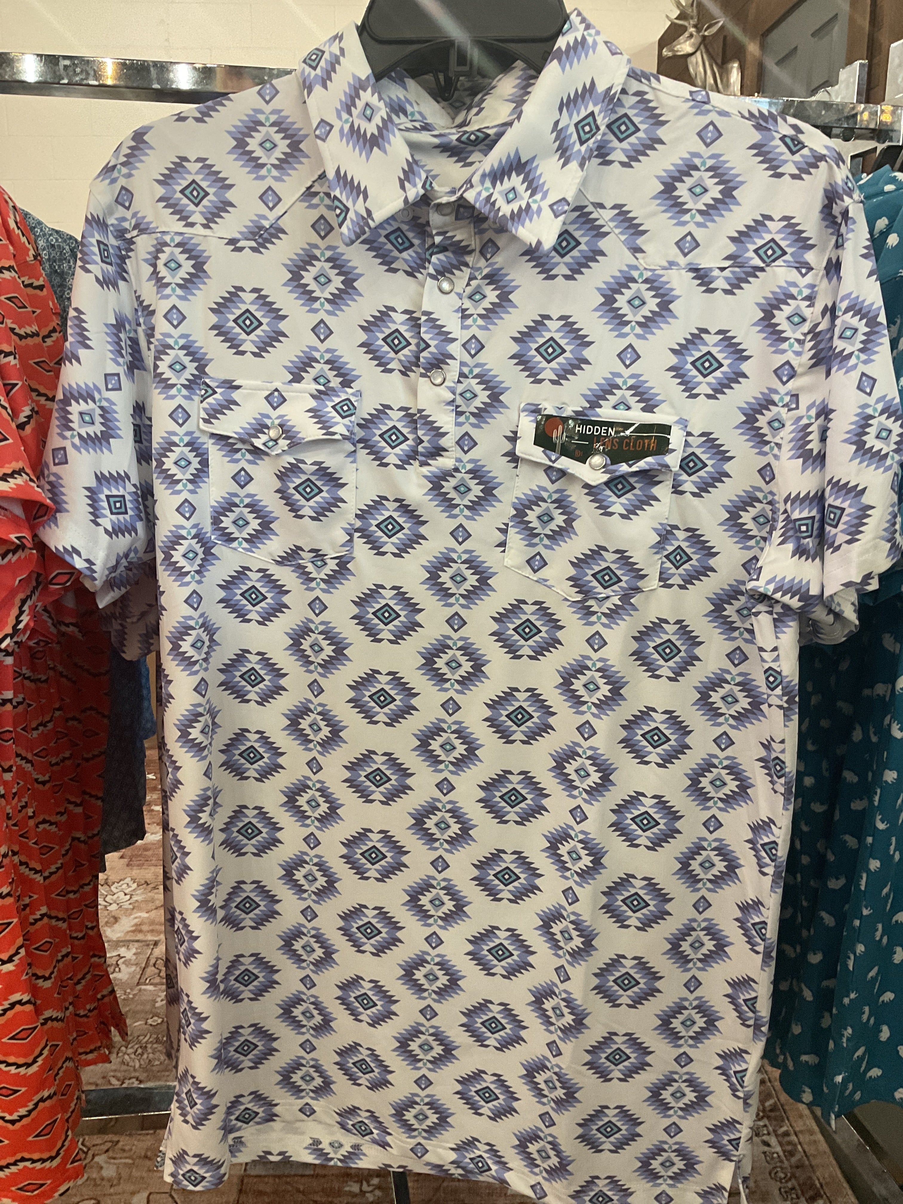Purple and white red dirt polo