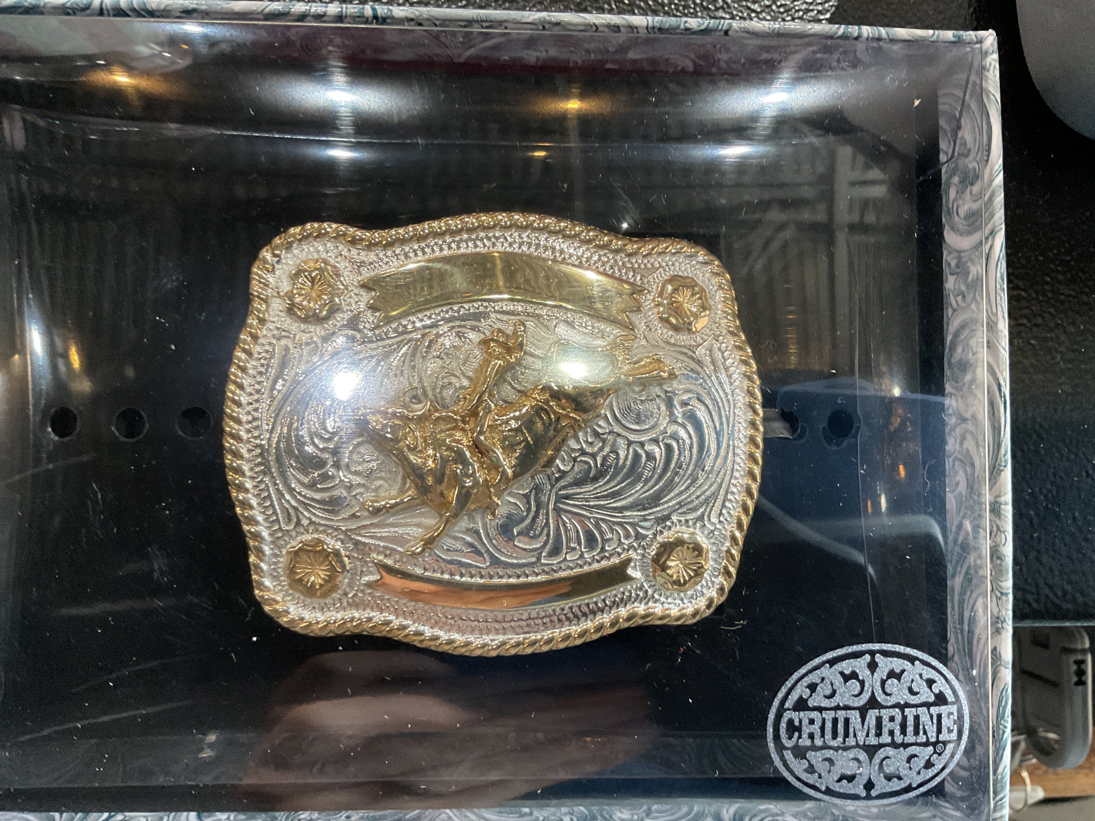 Kids bull rider belt buckle