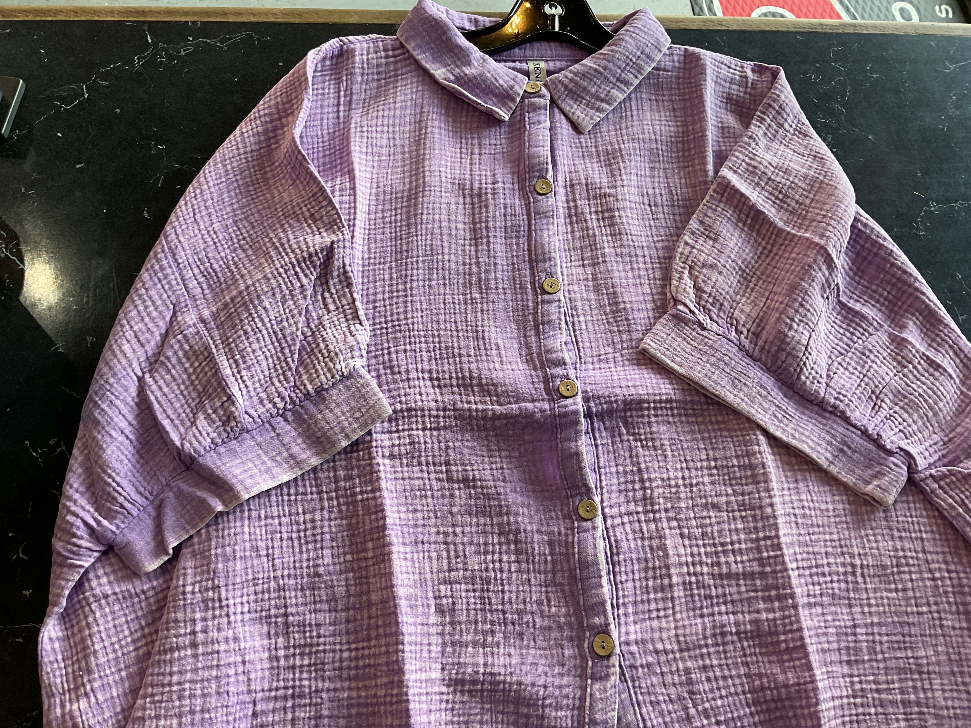Lavender oversized button up