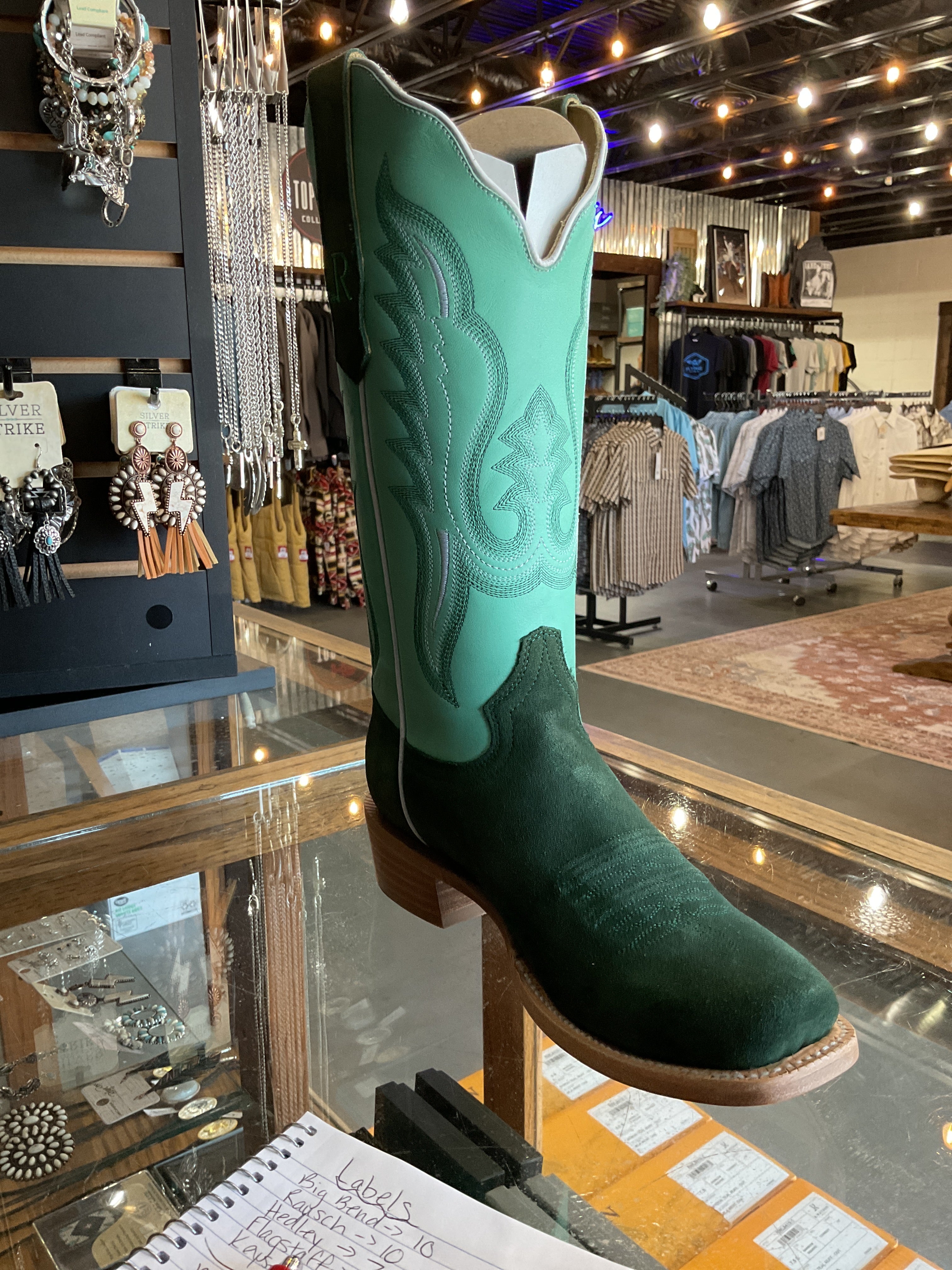 Women’s teal R.Watson roughout
