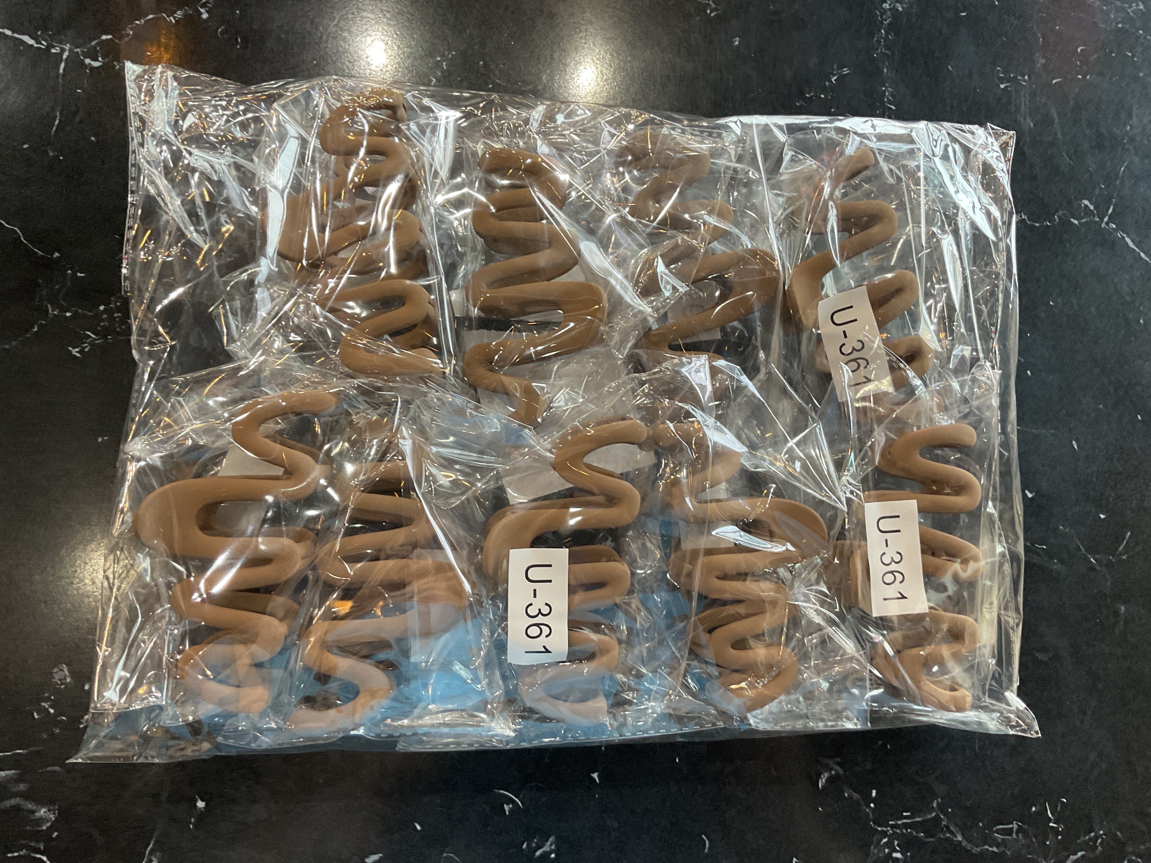 Brown claw clip