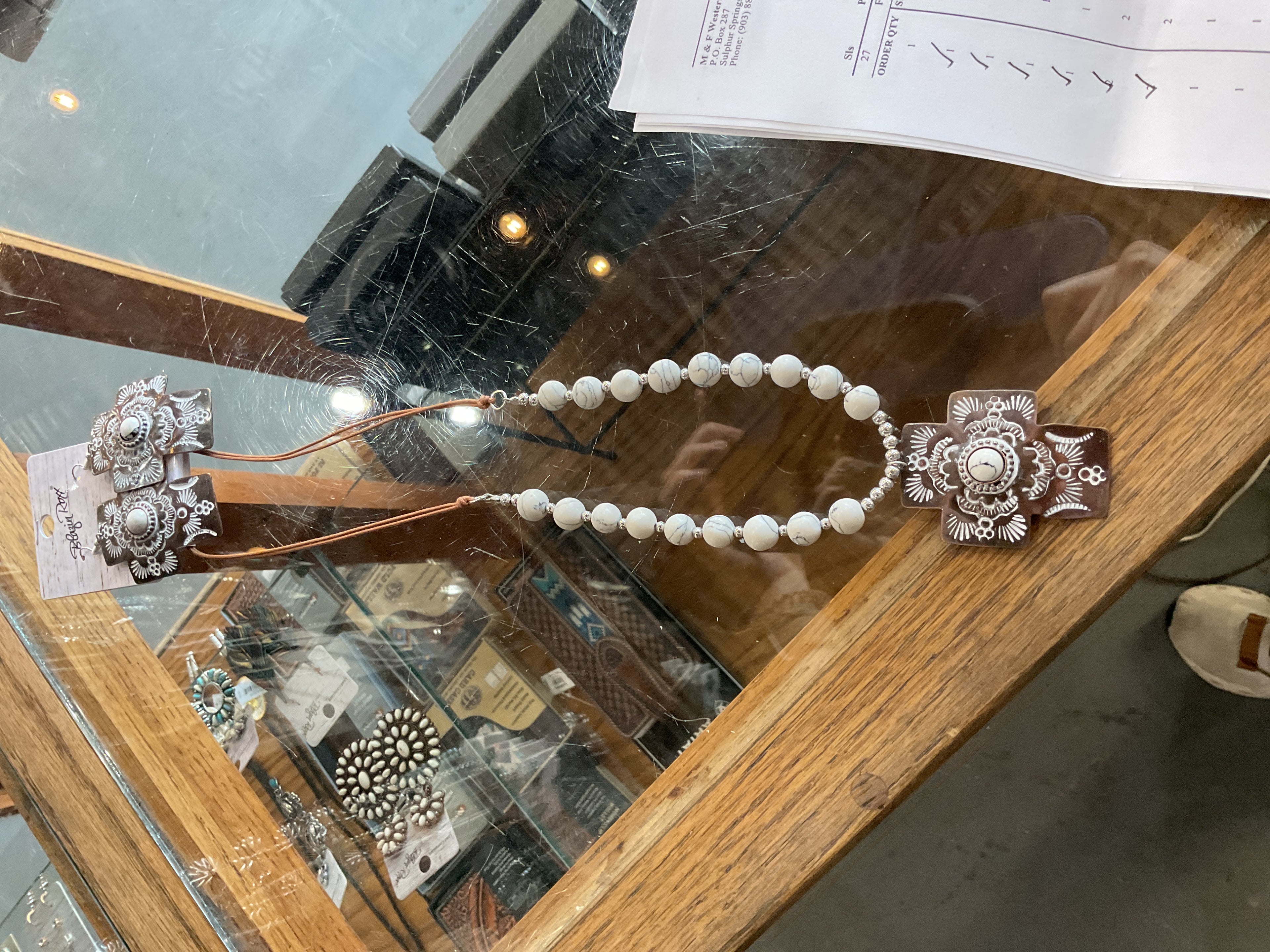 White cross set