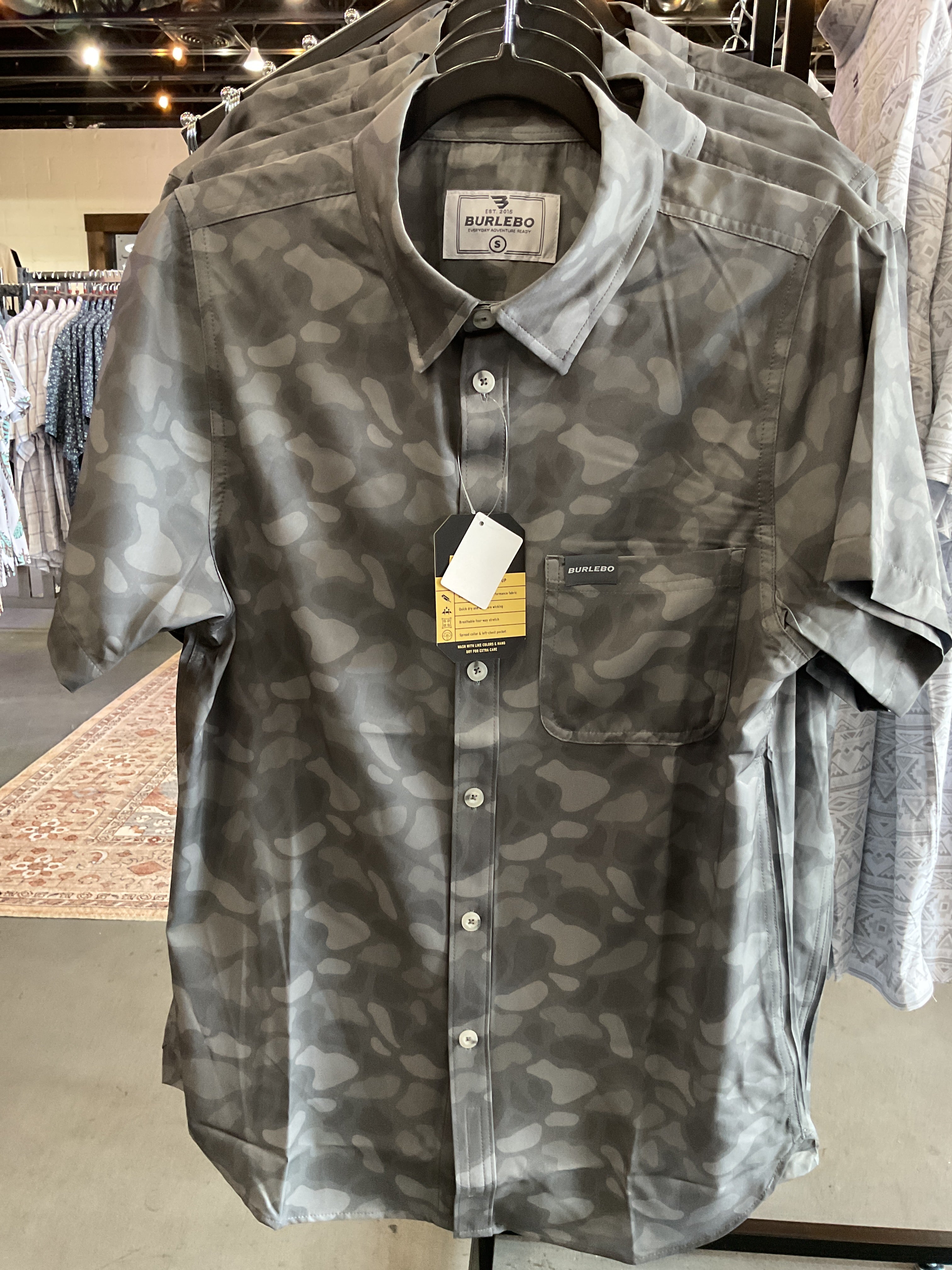 Dark camo button up
