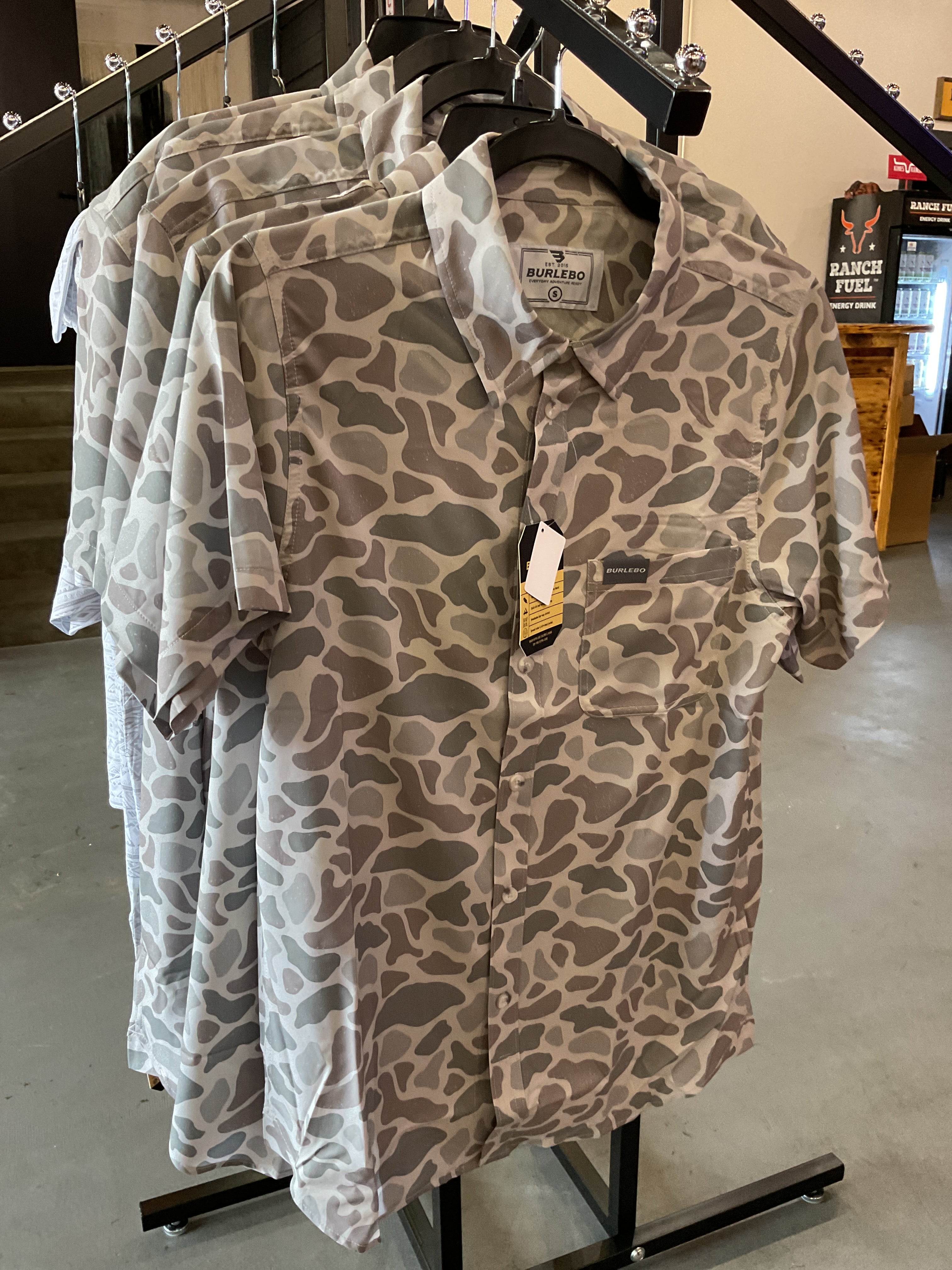 Camo button up