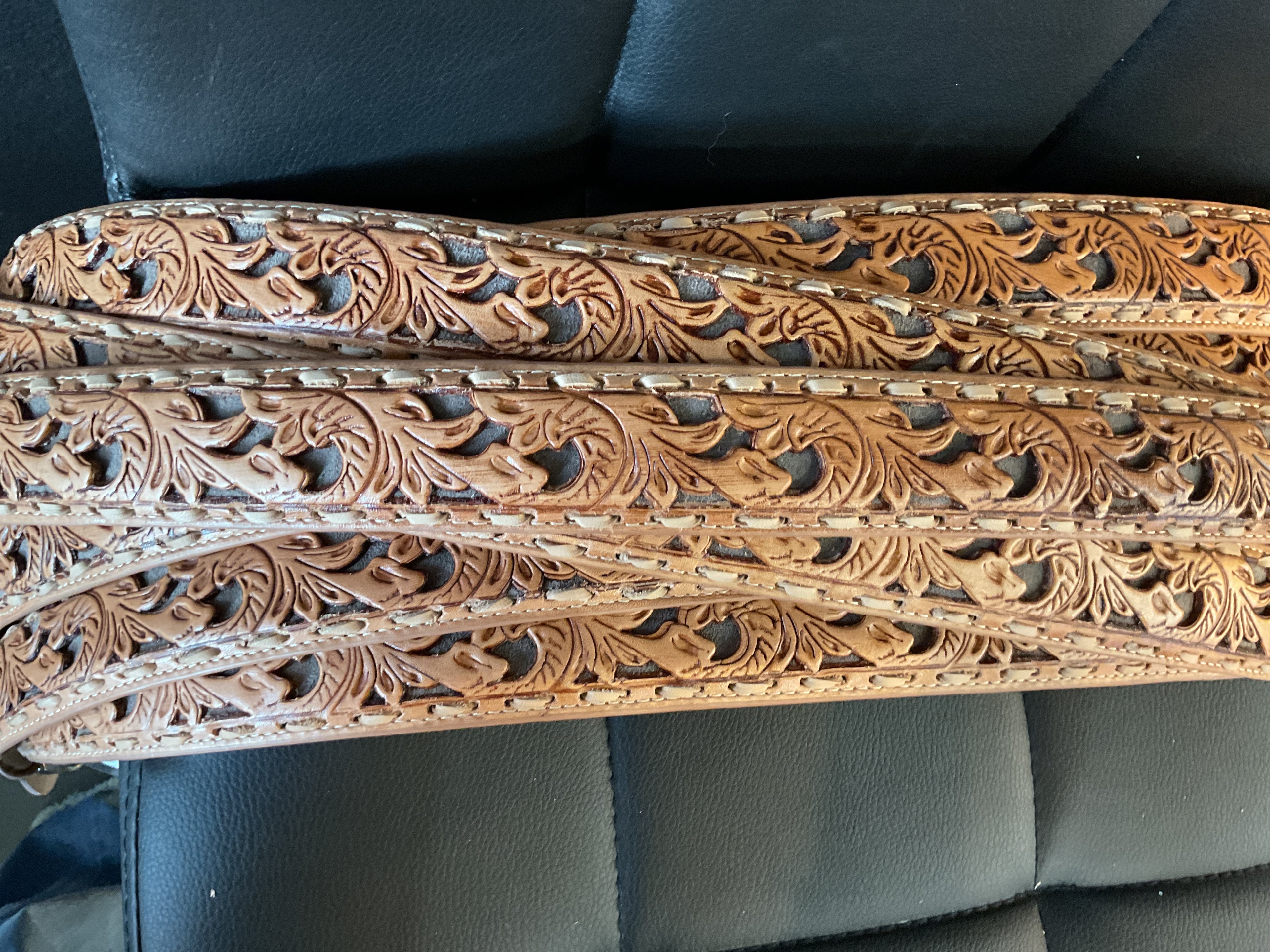R.Watson roughout belt with designs