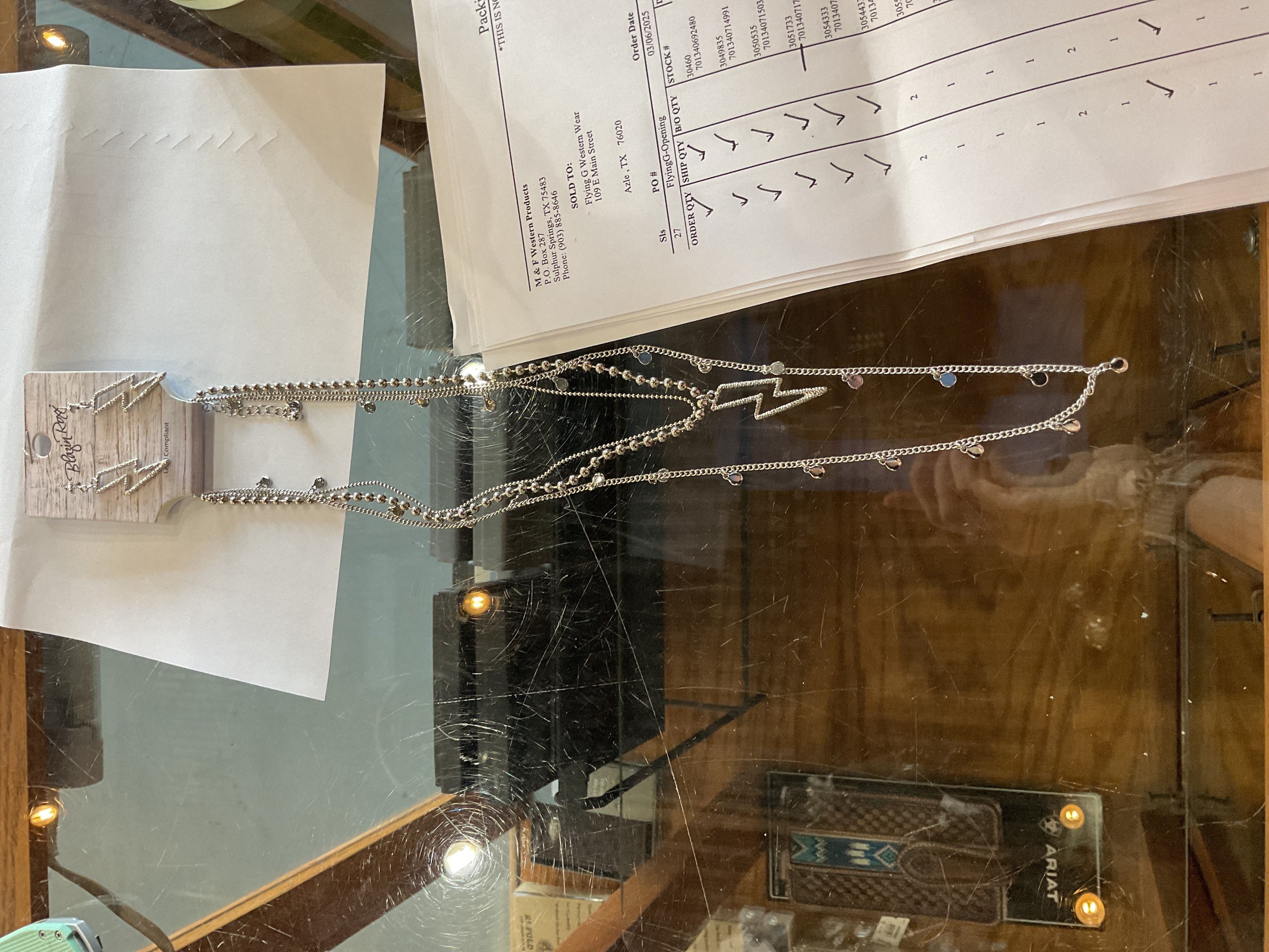 Silver Lighting bolt set