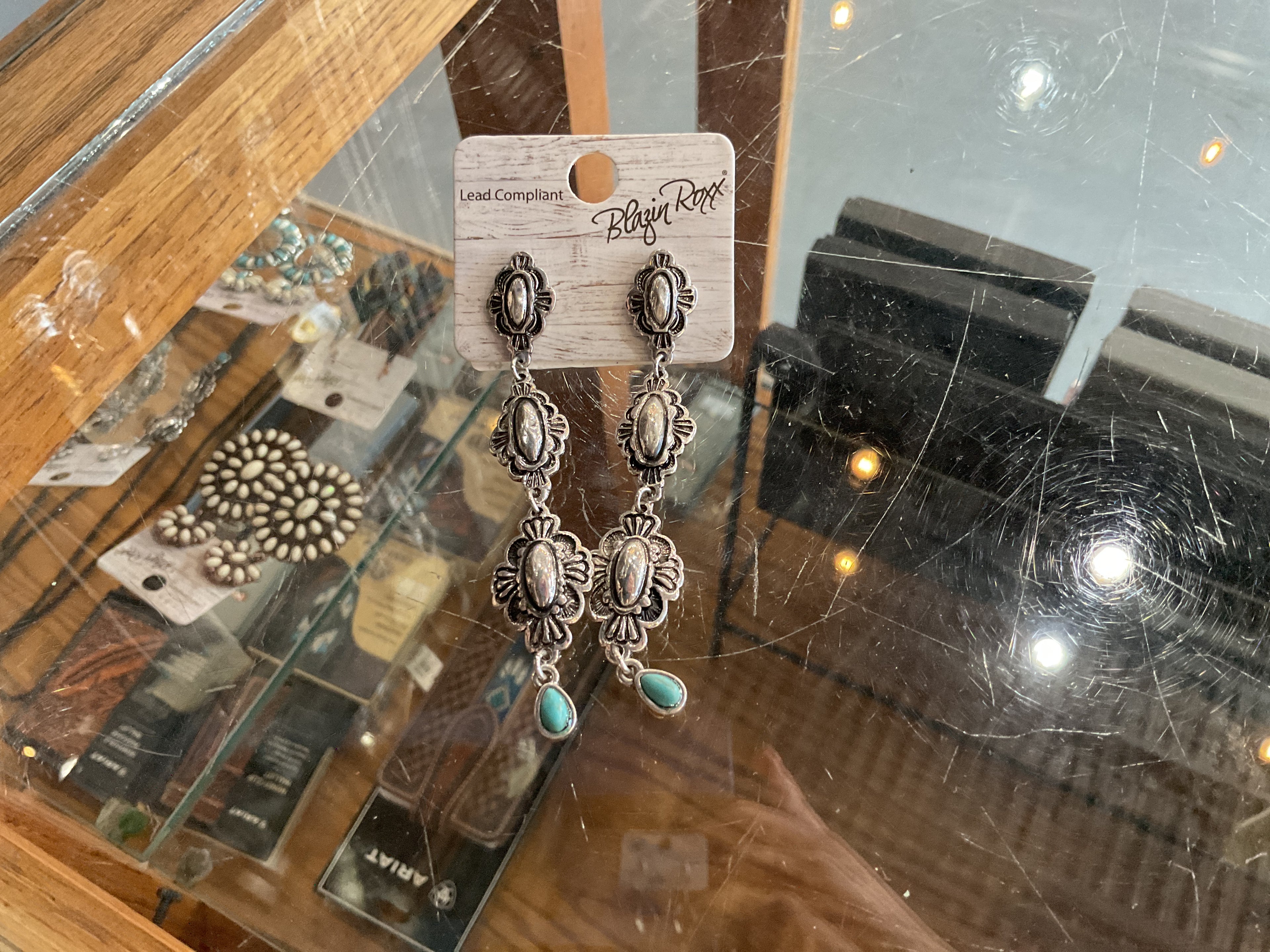 Silver three tiered Earring