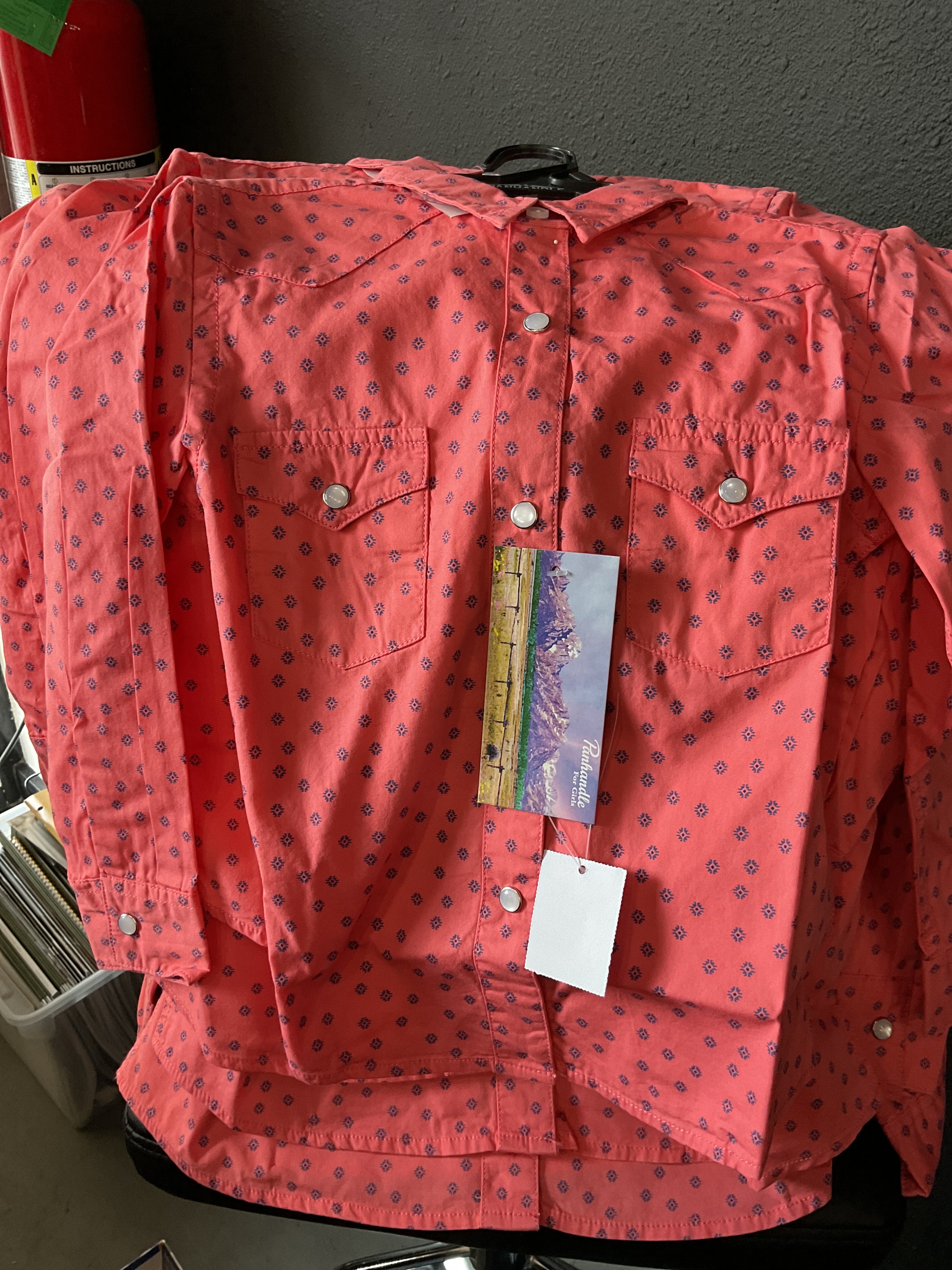 Girls coral button up