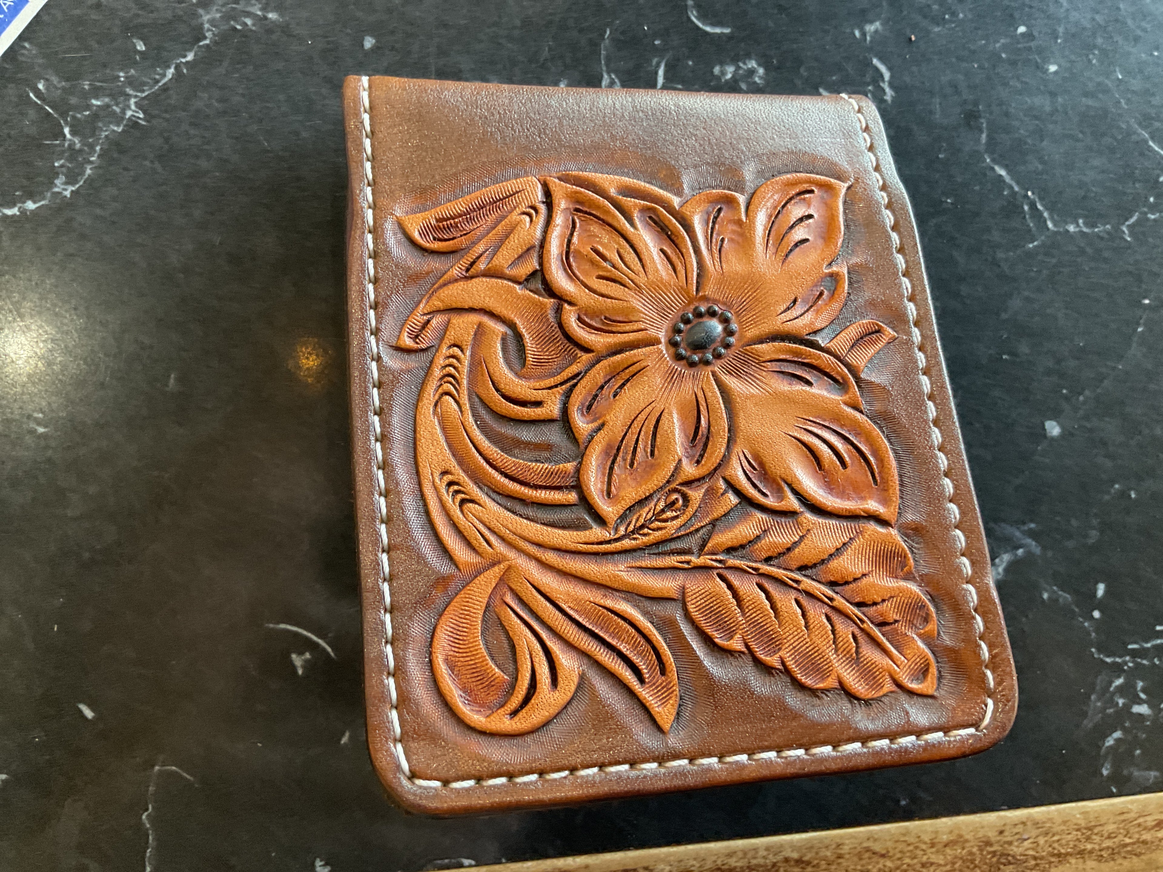 Handmade tooled wallet